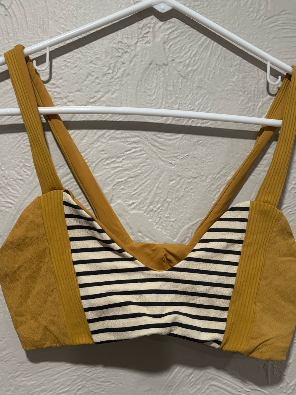 Boys + arrows mustard yellow gold bikini top size medium